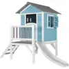Axi Maisonnette Lodge Xl En Bois Bleue Toboggan Blanc