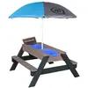Table pique-nique sable et eau Axi Nick Anthracite/gris/bleue