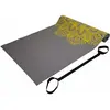 Tunturi PVC Yogamat - Fitnessmat 4mm dik - Antraciet met print - Incl. gratis fitness app