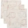 Lot de 3 mini langes en gaze de coton Elephant Tales (31 x 31 cm)