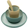 Coffret repas en silicone Jade Shades (4 pièces)