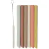 Lot de 6 pailles en silicone Multicolore
