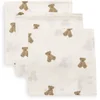 Lot de 3 mini langes Mini Teddy Bear (31 x 31 cm)