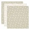 Jollein Lot de 3 langes en gaze de coton Twig Olive Green (70 x 70 cm)