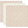 Jollein Lot de 3 langes en gaze de coton Twig Wild Rose (70 x 70 cm)