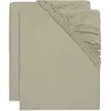 Jollein Lot de 2 draps housses en jersey Olive Green (40 x 80 cm)