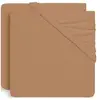 Jollein 2511-501-00103 Lot de 2 draps ajustés en jersey 40 x 90 cm Biscuit