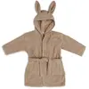 Jollein Peignoir enfant 1 - 2 ans en coton éponge - Avec capuche et oreilles - Biscuit - Mixte