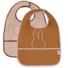 Jollein Lot de 2 bavoirs plastifiés Miffy Peekaboo Wild Rose