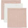 Jollein Lot de 3 mini langes en gaze de coton Wild Rose (31 x 31 cm)
