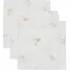 Jollein Lot de 3 mini langes en gaze de coton Lovely Birds (31 x 31 cm)