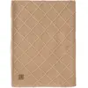 Jollein - Deken Ledikant 100x150cm - Dekentje Baby - Check Knit Biscuit/Teddy Fleece