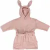 Jollein - Baby Badjas Badstof 1-2 Jaar - Badjas Kinderen met Capuchon - Wilde Rose