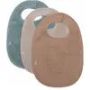 Jollein Lot de 3 bavoirs en éponge Sea Green-Nougat-Biscuit