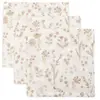 Jollein Lot de 3 mini langes en gaze de coton Bloomy (31 x 31 cm)