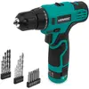 VONROC Accuboormachine 12V - Incl. Accu, usb-c kabel en 16-delige boor...