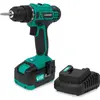 VONROC Accuboormachine 20V   19 schroefstanden + boorstand - Incl. 2 b...