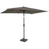 VONROC Parasol Rapallo 200x300cm - Parasol Premium - Taupe | Incl. pied en béton 20 kg