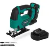 VONROC Scie sauteuse sans fil 20V avec batterie 2.0Ah et chargeur rapi...