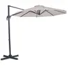 VONROC Parasol déporté rond 3 mètres de diamètre   360°C pivotant   Voile Protection UV Indice 50+ - Beige - Parasol Bardolino