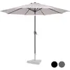 VONROC Parasol inclinable rond Ø 3 mètres   UPF 50+ canvas - Beige   Parasol Recanati
