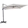 VONROC Parasol déporté carré 3x3m - Rotation 360°C - Angle d'inclinaison réglable - Résistant aux UV - Beige - Parasol Pisognge