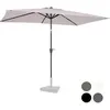 VONROC Parasol inclinable 2x3m - Résistant aux UV - Beige - Housse de protection incluse - Rapallo