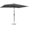 VONROC Parasol inclinable 2x3m - Résistant aux UV - Gris - Housse de protection incluse - Rapallo