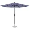 VONROC Parasol inclinable rond Ø 3 mètres   UPF 50+ canvas - Gris   Parasol Recanati