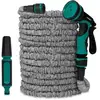 VONROC Tuyau d'arrosage flexible 30m   Support de tuyau, buse et raccords de tuyau inclus