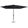 VONROC Parasol inclinable carré 2,8x2,8m -Voile protection solaire UPF indice 50+ - Anthracite-noir - Rosolina