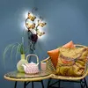 LumiLamp Wandlamp Tiffany 32x68 cm Geel Bruin Metaal Glas Vlinder Muur...