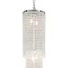 LumiLamp Kroonluchter Ø 30x185/245 cm Zilverkleurig Ijzer Glas Driehoe...