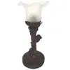 LumiLamp Bureaulamp Ø 12x31 cm Wit Kunststof Glas Tafellamp