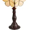 LumiLamp Tiffany Tafellamp 21x21x38 cm Beige Polyresin Glas Bloem Tiff...