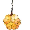Lumilamp Hanglamp Tiffany 21x21x17/90 cm Roze Geel Glas Bloemen