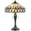 Lumilamp Tiffany Tafellamp Ø 40x58 cm Beige Bruin Glas