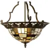 Lumilamp Plafondlamp Tiffany Ø 37x41 cm Bruin Beige Metaal