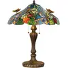 Lumilamp Tiffany Tafellamp Ø 52x65 cm Blauw Groen Glas Vlinder