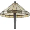 Lumilamp Lampadaire Tiffany Ø 50x164 cm Beige Verre Triangle 5LL-5564