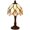 LumiLamp Tiffany Tafellamp Ø 18x34 cm Beige Bruin Glas Tiffany Bureaul...