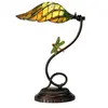 LumiLamp Tiffany Tafellamp Ø 34x45 cm Groen Bruin Glas Libelle Tiffany...