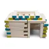 Buitenspeel Toys Ga277 Large Tower Wooden Block Stacking Game, Naturalbluegreen