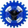 NeXtime Moving Gears Horloge murale en métal et plastique Bleu 39 cm