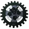 NeXtime Horloge Murale Moving Gears, engrenage en Acrylique, Noire, Ronde, ø 35 cm