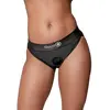 Shots - Ouch! OU828BLKXSS1 - Vibrating Strap-on Hipster - Black - XS/S