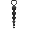 Shots - Ouch! Anal Heart Beads - Black