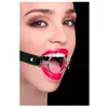Ouch!   Ring Gag Open Mond Knevel met Verstelbare Riem Maat XL - Zwart