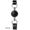 Ouch! Solid Ball Gag Rubberen Mond Knevel - Zwart