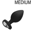 Shots - Ouch! Butt Plug met Diamanten Hart black